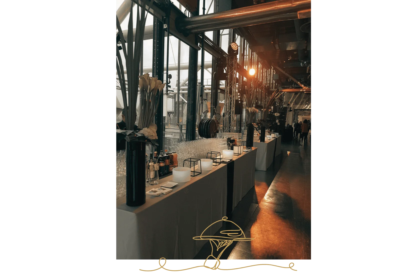 Buffet d'entreprise dressé par Gastronomia Traiteur pour une réception